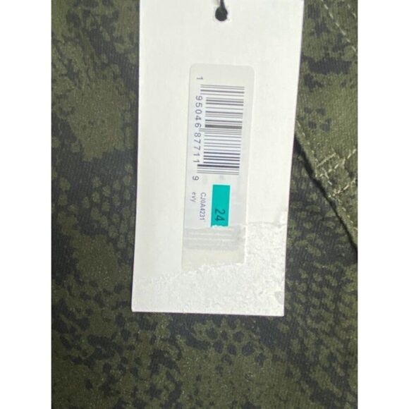 Calvin Klein Skinny Ankle Jeans Women's 24 XS Green‎ Green Python-Print Stretch - Picture 6 of 14